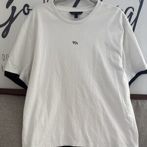 Classic White and Black Men's T-Shirt